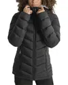 Dkny Hooded Chevron Puffer Jacket
