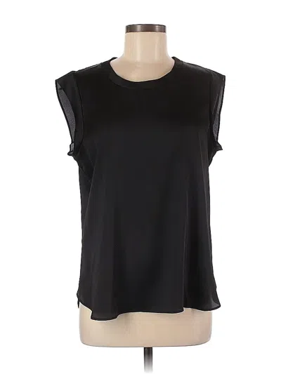 Pre-owned Dkny Short Sleeve Blouse In Black