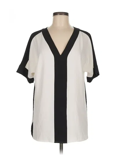 Pre-owned Dkny Short Sleeve Blouse In Black