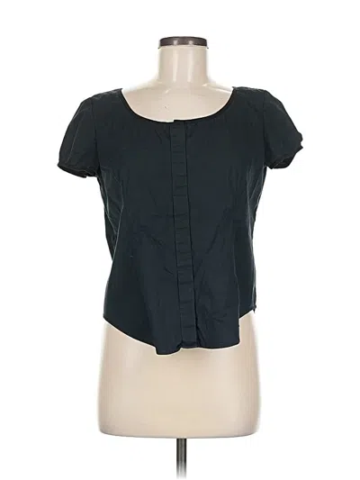 Pre-owned Dkny Short Sleeve Blouse In Black