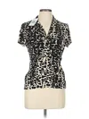 Dkny Short Sleeve Blouse In Black