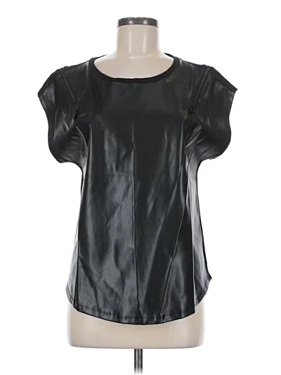 Pre-owned Dkny Short Sleeve Blouse In Black