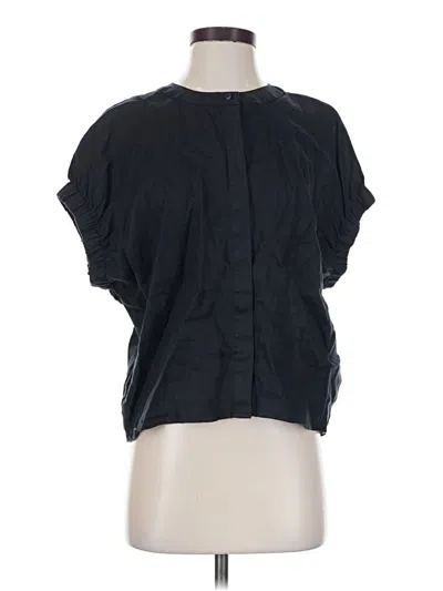 Dkny Short Sleeve Blouse In Black