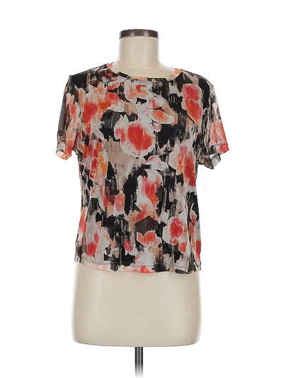 Pre-owned Dkny Short Sleeve Blouse In Orange