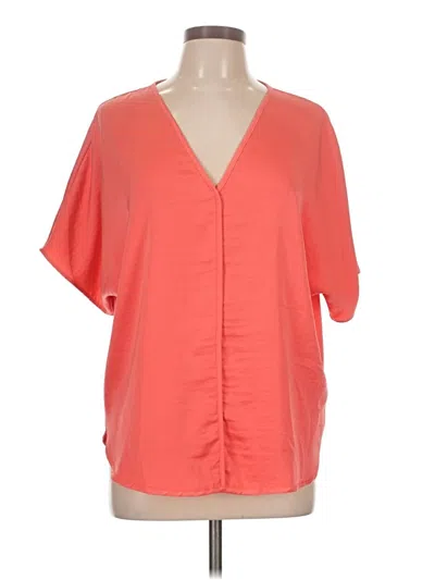 Pre-owned Dkny Short Sleeve Blouse In Orange