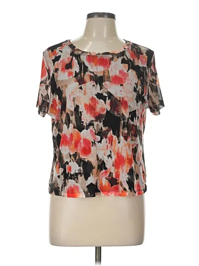 Pre-owned Dkny Short Sleeve Blouse In Orange