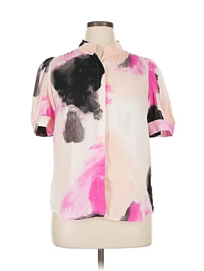 Pre-owned Dkny Short Sleeve Blouse In Pink