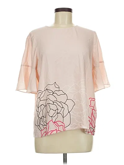 Dkny Short Sleeve Blouse In Pink