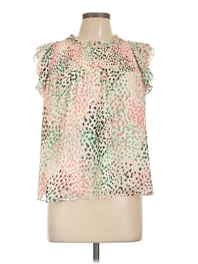 Pre-owned Dkny Short Sleeve Blouse In Pink