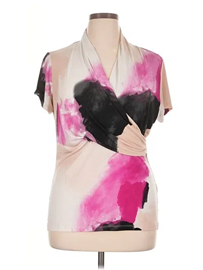 Pre-owned Dkny Short Sleeve Blouse In Pink
