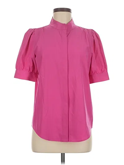 Pre-owned Dkny Short Sleeve Blouse In Pink