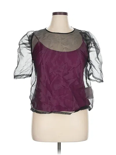 Dkny Short Sleeve Blouse In Purple