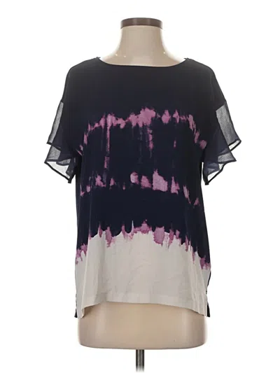 Pre-owned Dkny Short Sleeve Blouse In Purple