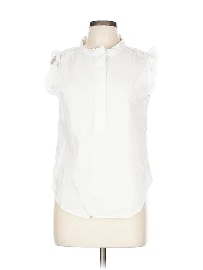 Pre-owned Dkny Short Sleeve Blouse In White