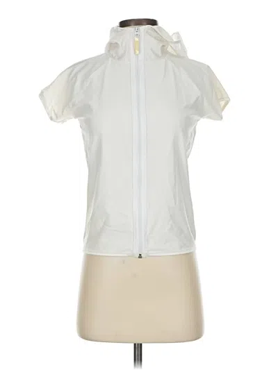 Pre-owned Dkny Short Sleeve Blouse In White