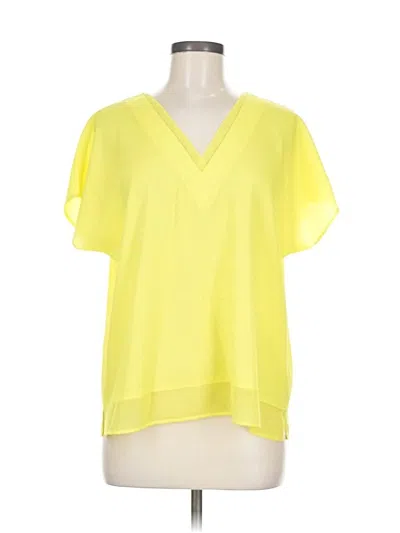 Pre-owned Dkny Short Sleeve Blouse In Yellow