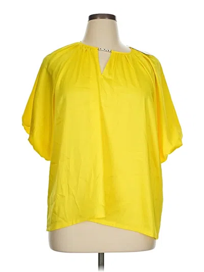 Dkny Short Sleeve Blouse In Yellow