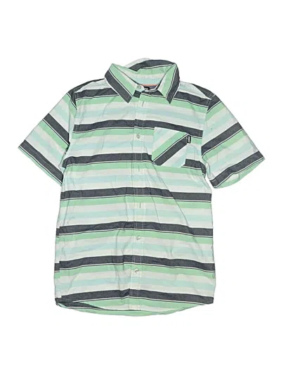 Pre-owned Dkny Kids' Short Sleeve Button Down Shirt In Green