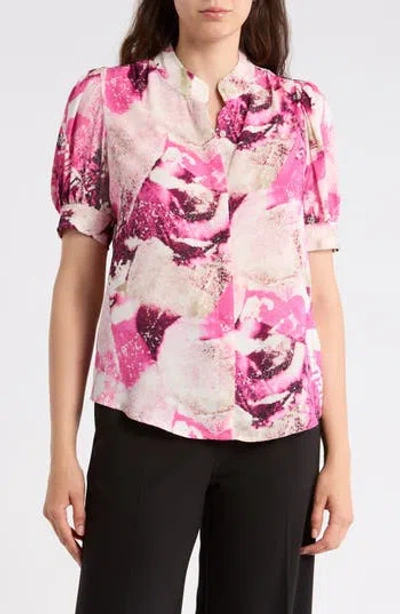 Dkny Short Sleeve Button-up Shirt In Multi