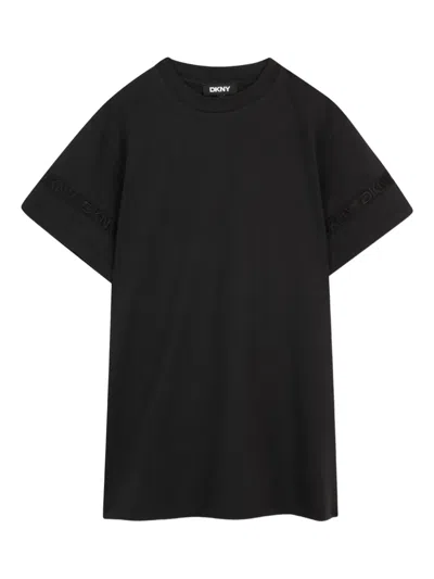 Dkny Kids' Short-sleeve Dress In Black
