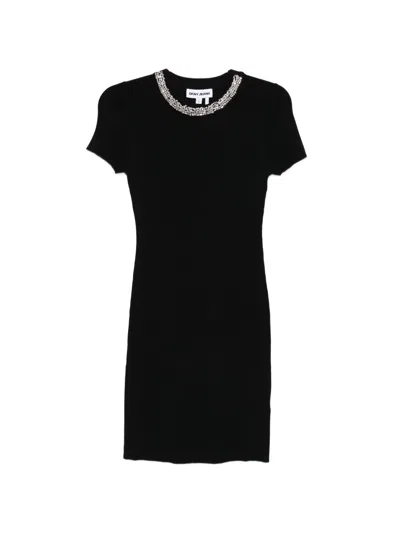 Dkny Short-sleeve Mini Dress In Black