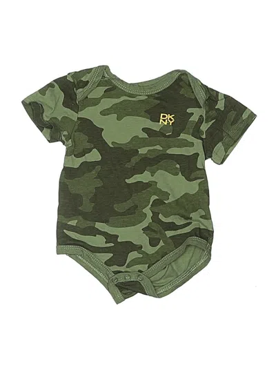 Pre-owned Dkny Babies' Short Sleeve Onesie In Green