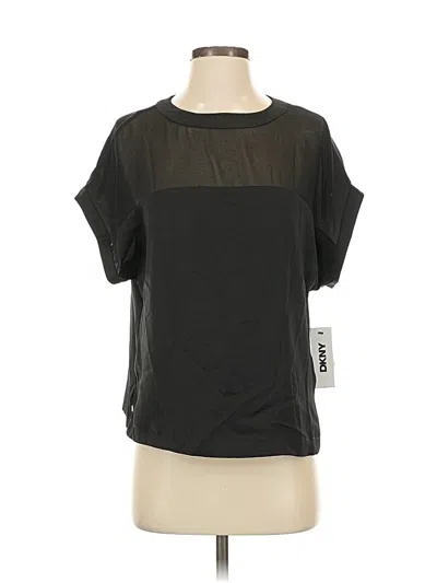 Pre-owned Dkny Short Sleeve T-shirt In Black