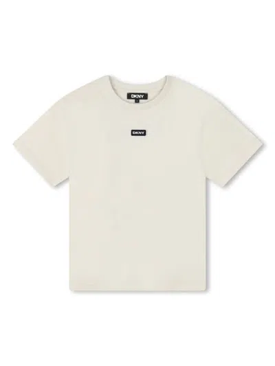 Dkny Kids' Short-sleeve T-shirt In Neutrals