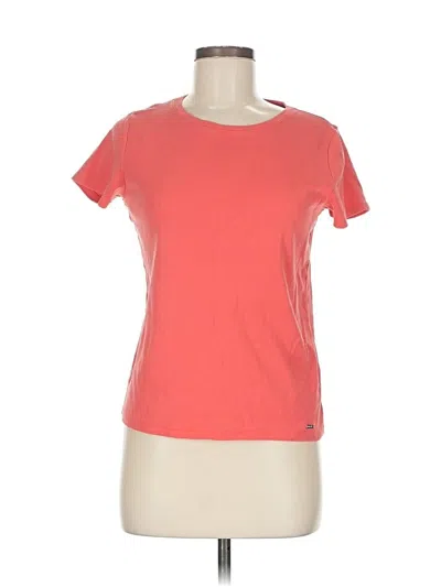 Pre-owned Dkny Short Sleeve T-shirt In Orange