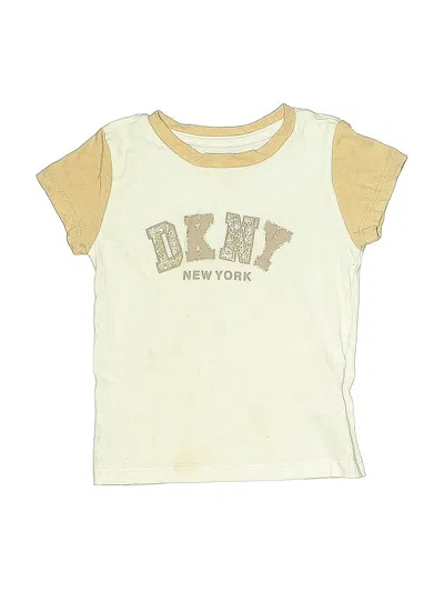 Pre-owned Dkny Kids' Short Sleeve T-shirt In White