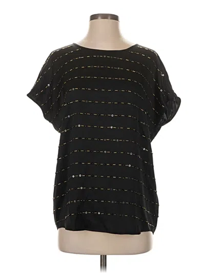 Pre-owned Dkny Short Sleeve Top Black Boatneck Tops
