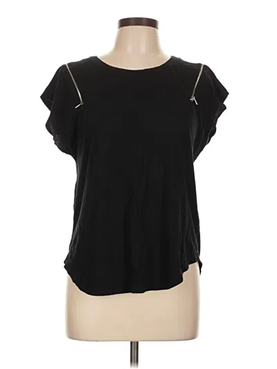 Pre-owned Dkny Short Sleeve T-shirt In Black