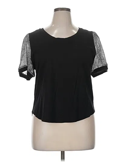 Pre-owned Dkny Short Sleeve T-shirt In Black