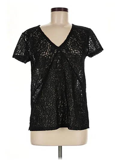 Pre-owned Dkny Short Sleeve T-shirt In Black