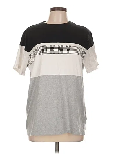 Pre-owned Dkny Short Sleeve T-shirt In Gray