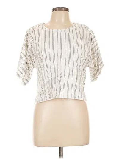 Pre-owned Dkny Short Sleeve T-shirt In Ivory