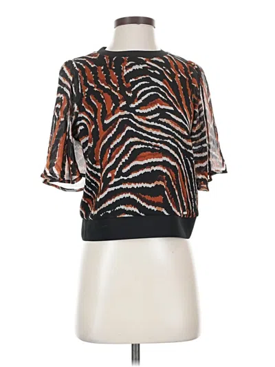 Pre-owned Dkny Short Sleeve T-shirt In Orange