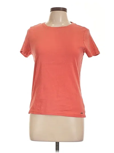 Pre-owned Dkny Short Sleeve T-shirt In Orange