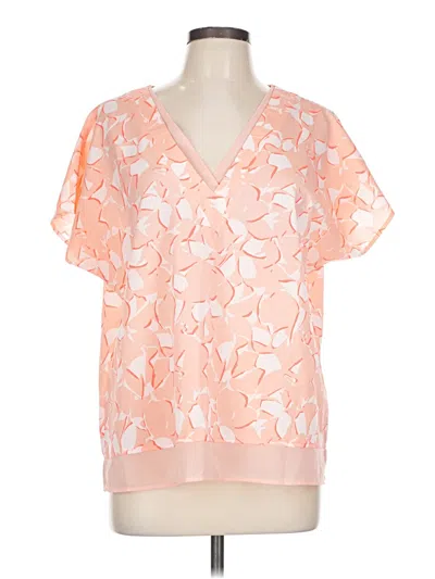 Pre-owned Dkny Short Sleeve T-shirt In Pink