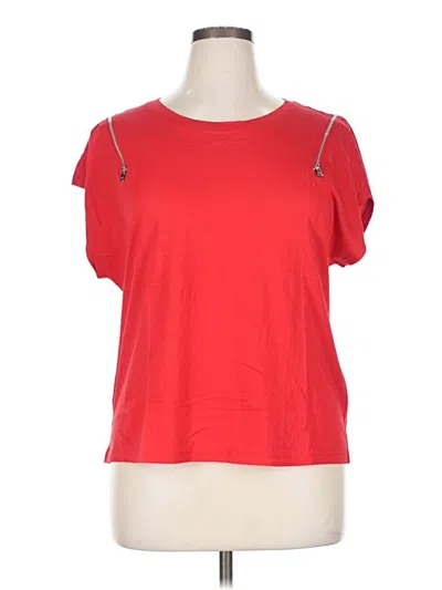 Pre-owned Dkny Short Sleeve T-shirt In Red
