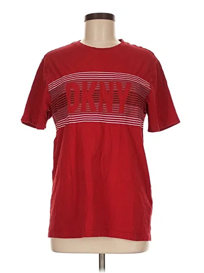 Pre-owned Dkny Short Sleeve T-shirt In Red
