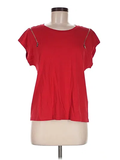 Pre-owned Dkny Short Sleeve T-shirt In Red