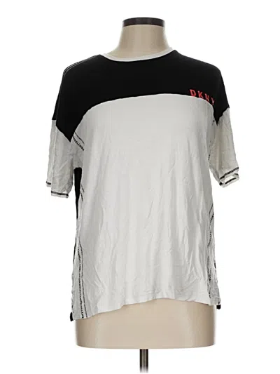 Pre-owned Dkny Short Sleeve T-shirt In Silver