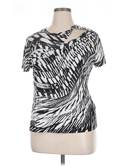 Pre-owned Dkny Short Sleeve T-shirt In Silver