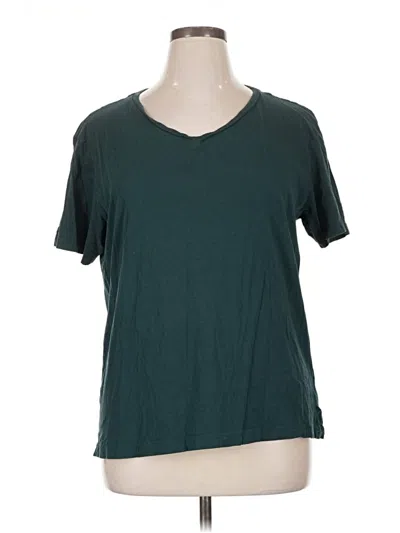 Pre-owned Dkny Short Sleeve T-shirt In Teal