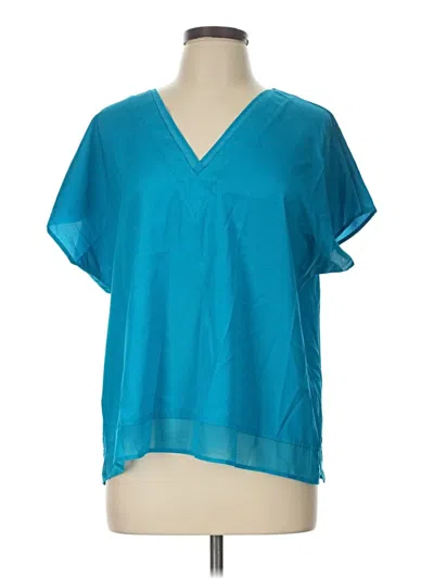 Pre-owned Dkny Short Sleeve T-shirt In Teal