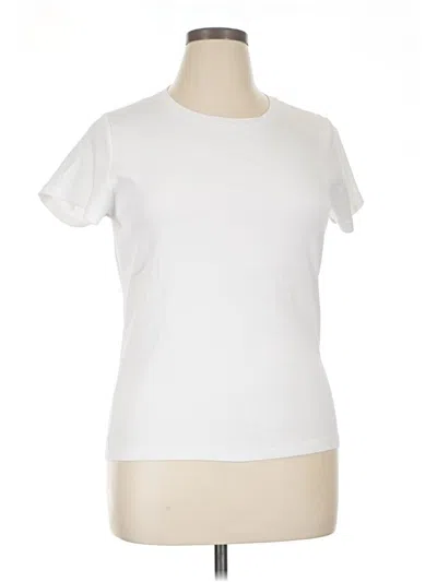 Pre-owned Dkny Short Sleeve T-shirt In White