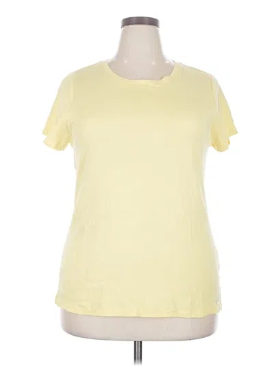Pre-owned Dkny Short Sleeve T-shirt In Yellow