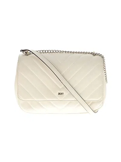 Pre-owned Dkny Shoulder Bag In White