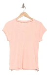 Dkny Side Ruched Tech T-shirt In Tropical Peach